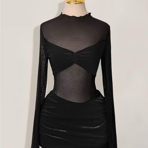 Elegant Black Sheer Dress